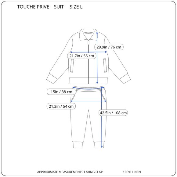 Touché Privé Two-Piece Suit Plaid 100% Linen Belted Vest & Wide-Leg Pants Size L - Picture 7 of 7